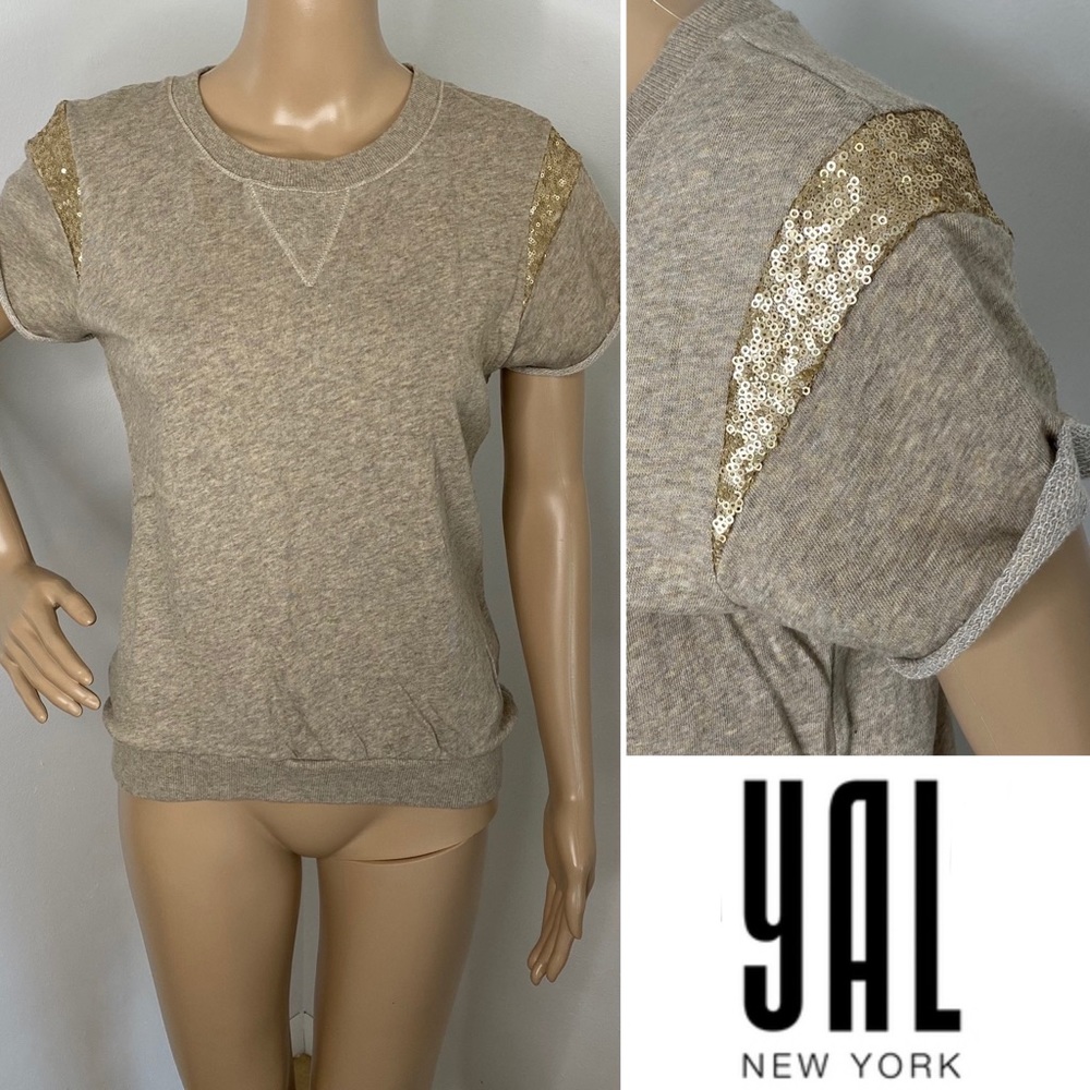 BNWOT YAL NEW YORK Embellished Shoulder Sweatshirt